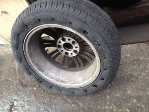 Punctured Tyre