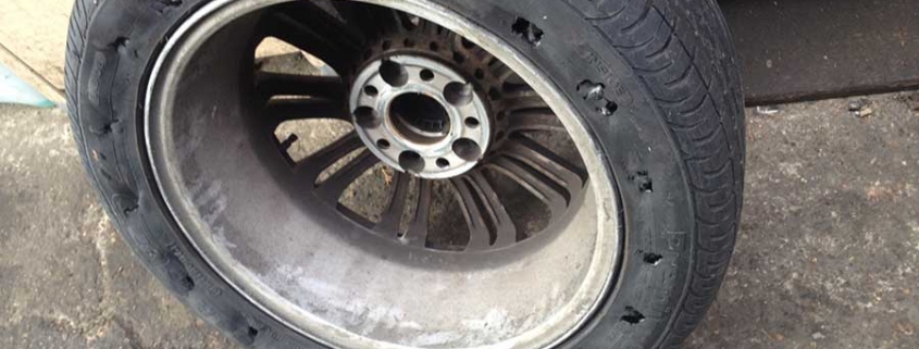 Punctured Tyre