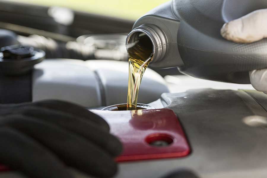 Oil change during car service